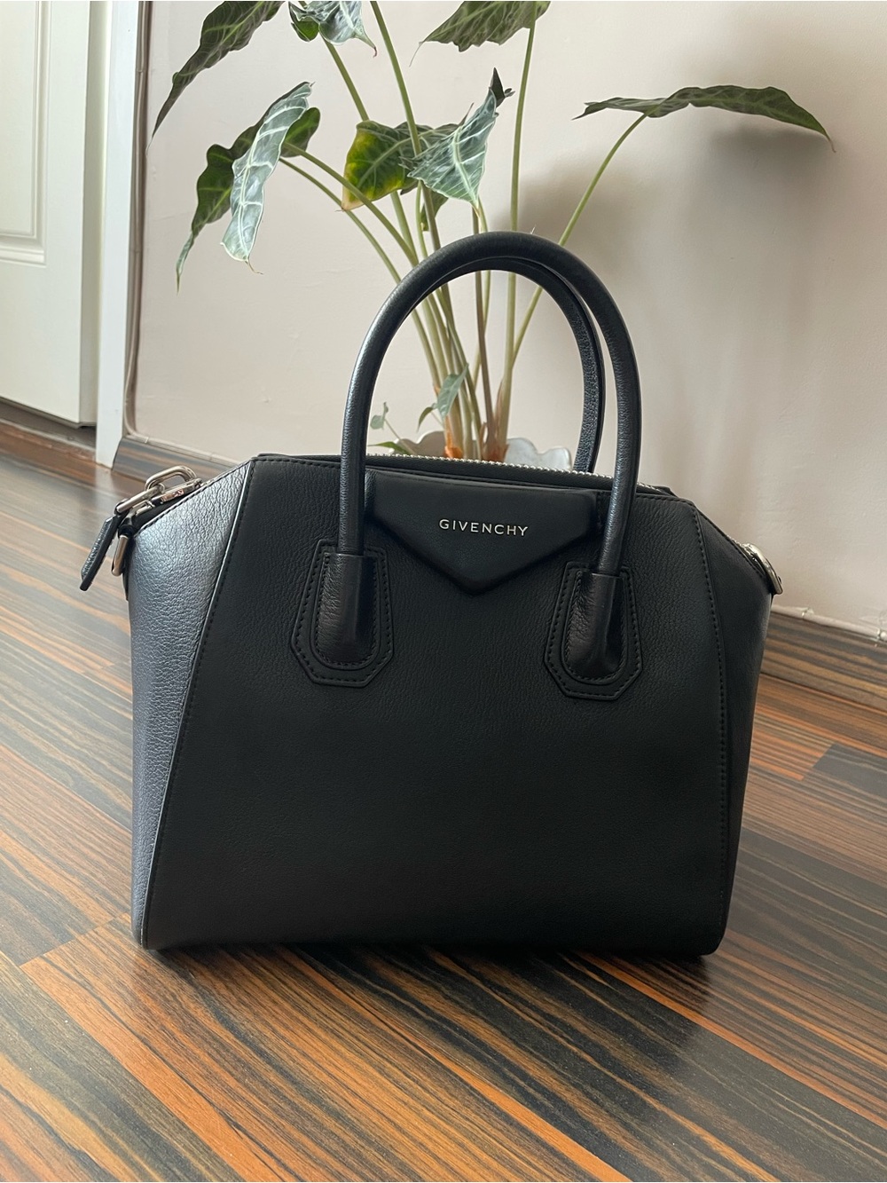 Givenchy Black Leather Structured Satchel
